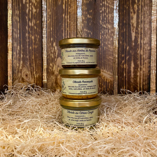 Trois Olivades 80g (Provençale, Citron Confit et Herbes de Provence)